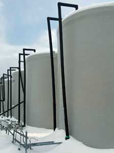 Fiberglass Storage Tanks (used for Polymer)
